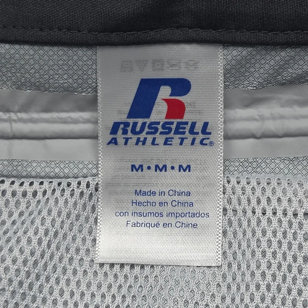 Ohio University Russell Athletic Rain Jacket Sz M Gray Hooded Windbreaker NWT